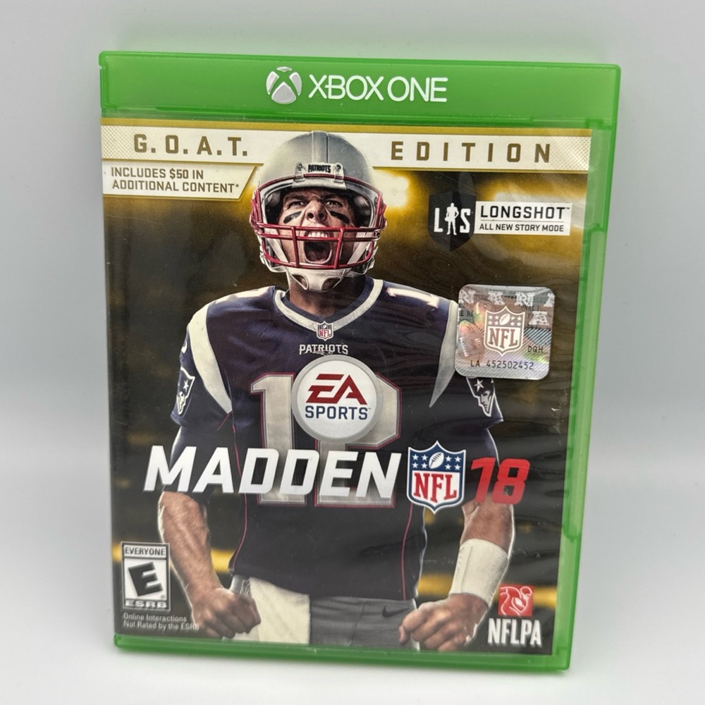 Madden‎ NFL 18 GOAT Edition Xbox One Complete CIB w/ Case Inserts Tested